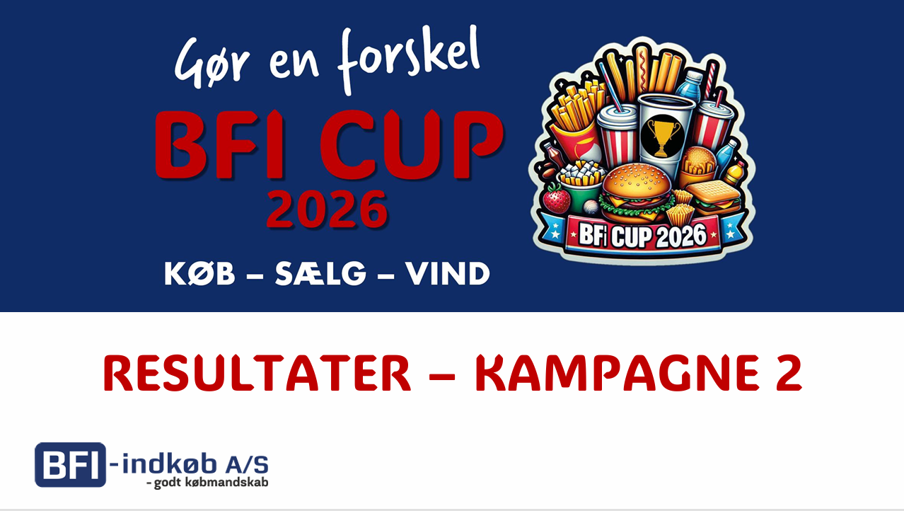 🏆BFI CUP 2026 – Resultater Kampagne 2 samt år-til-dato🏆